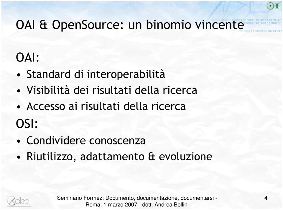 ricerca Accesso ai risultati della ricerca OSI: