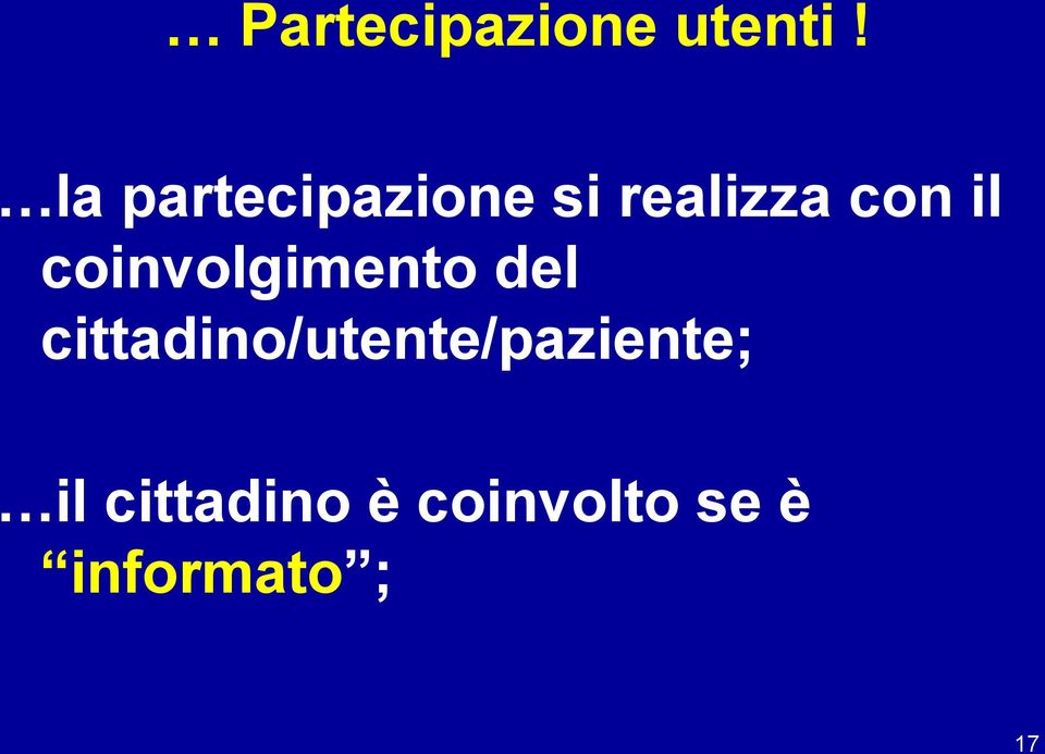 coinvolgimento del