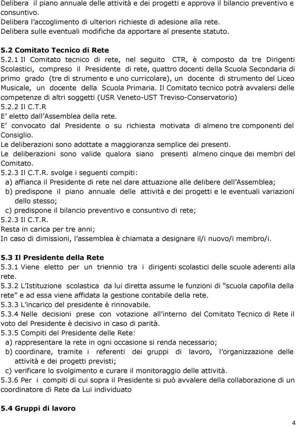 Comitato Tecnico di Rete 5.2.