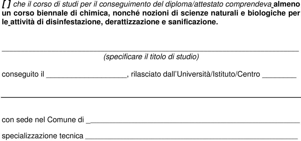 disinfestazione, derattizzazione e sanificazione.