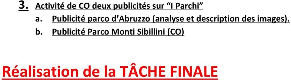 Publicité parco d Abruzzo (analyse et