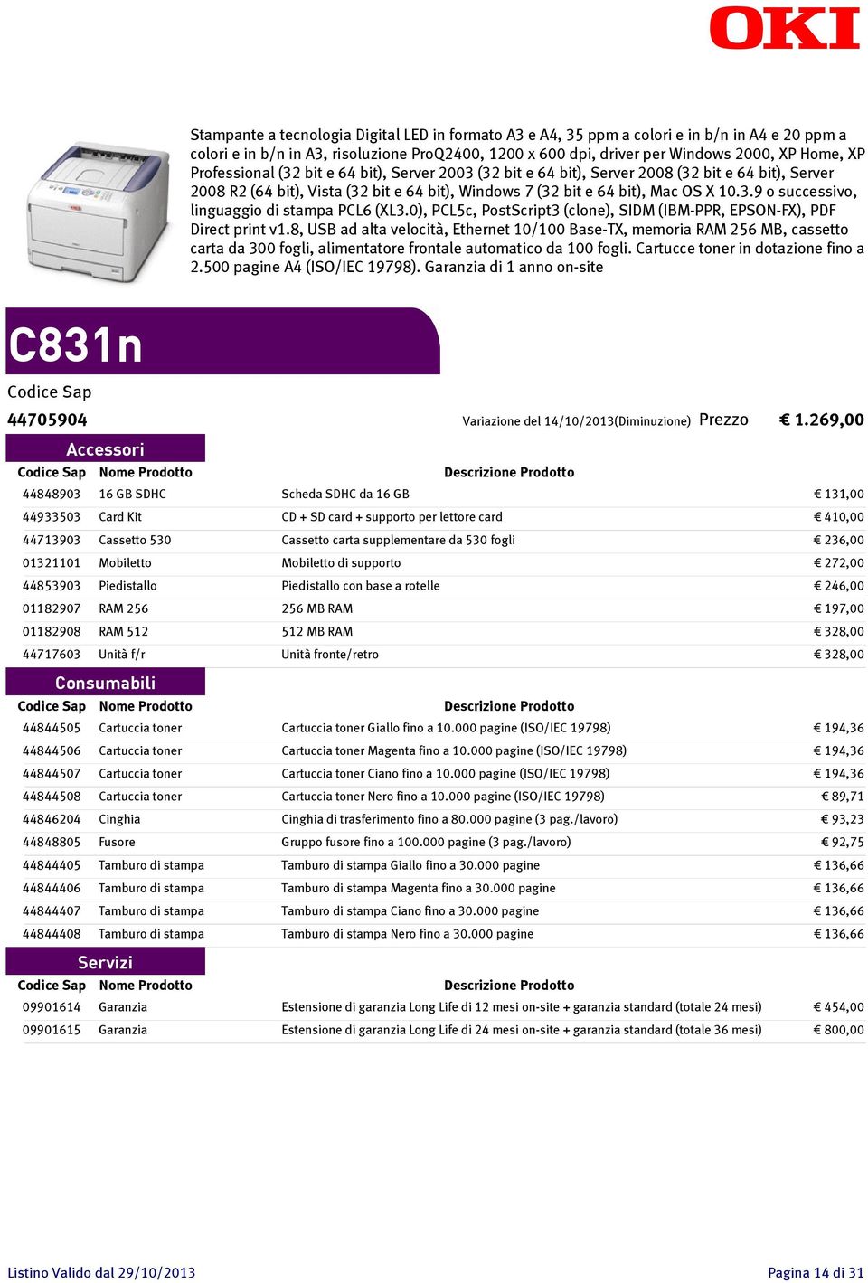 0), PCL5c, PostScript3 (clone), SIDM (IBM-PPR, EPSON-FX), PDF Direct print v1.