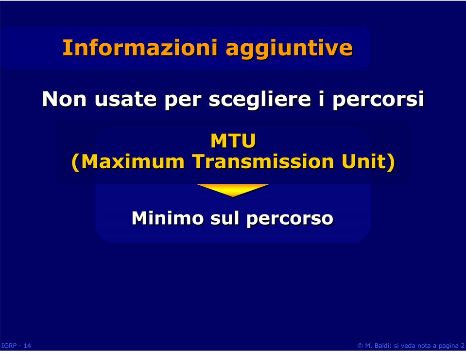 percorsi MTU (Maximum