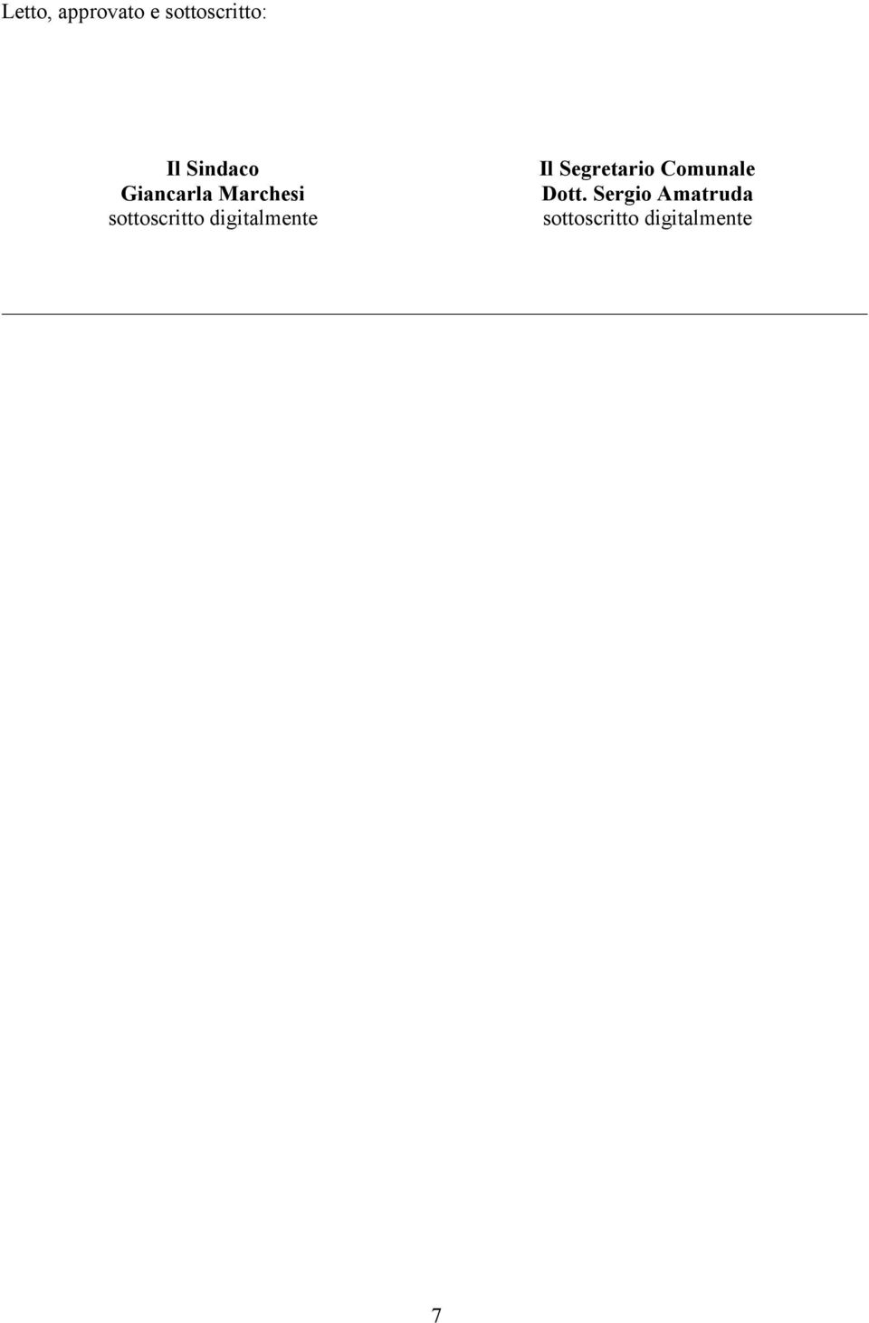 digitalmente Il Segretario Comunale Dott.