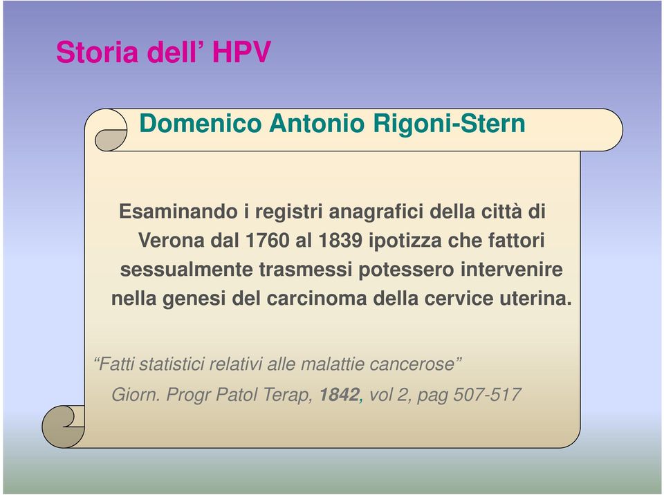 potessero intervenire nella genesi del carcinoma della cervice uterina.