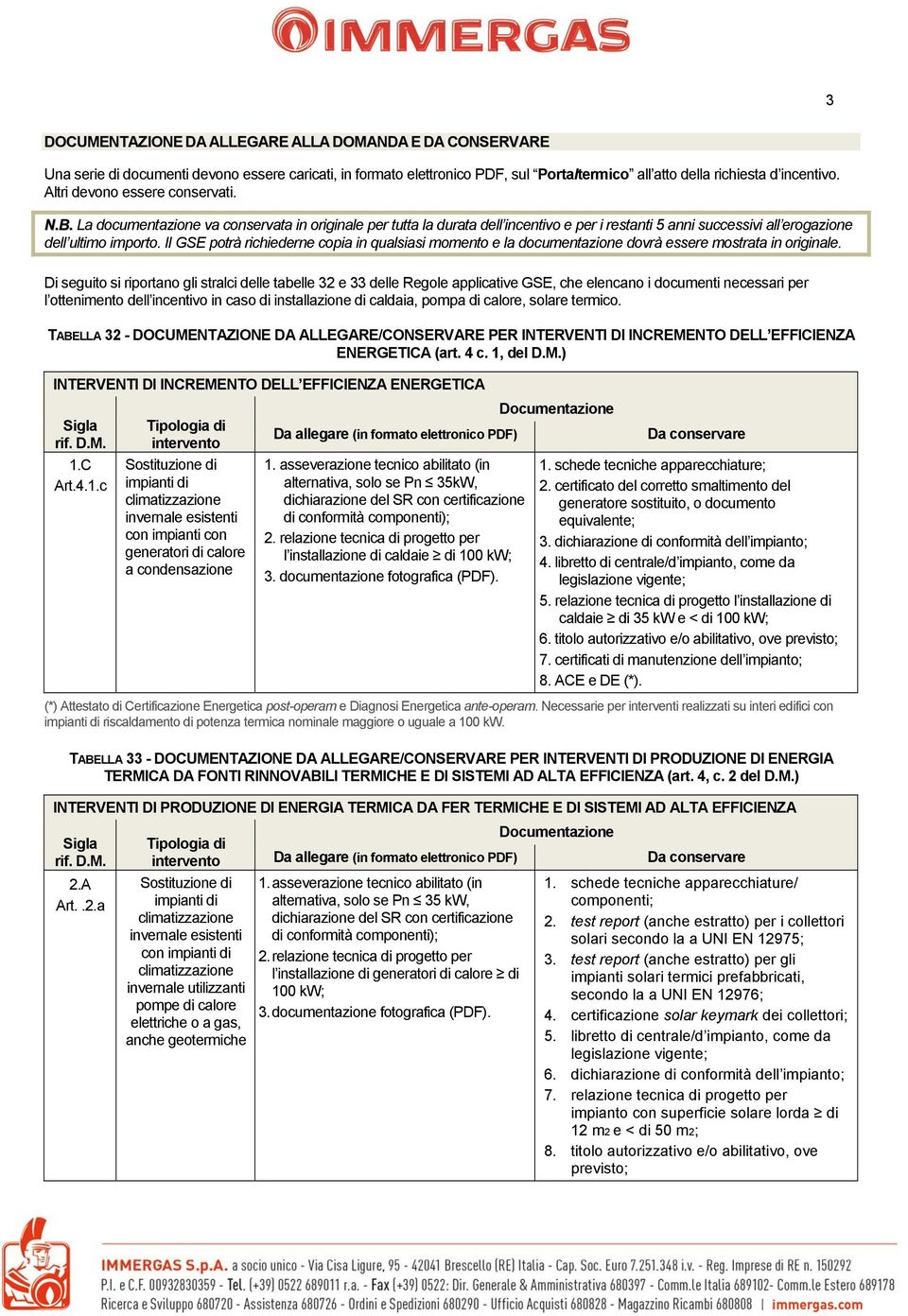 Il GSE potrà richiederne copia in qualsiasi momento e la documentazione dovrà essere mostrata in originale.