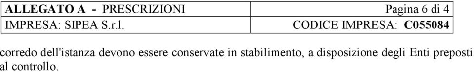 conservate in stabilimento, a