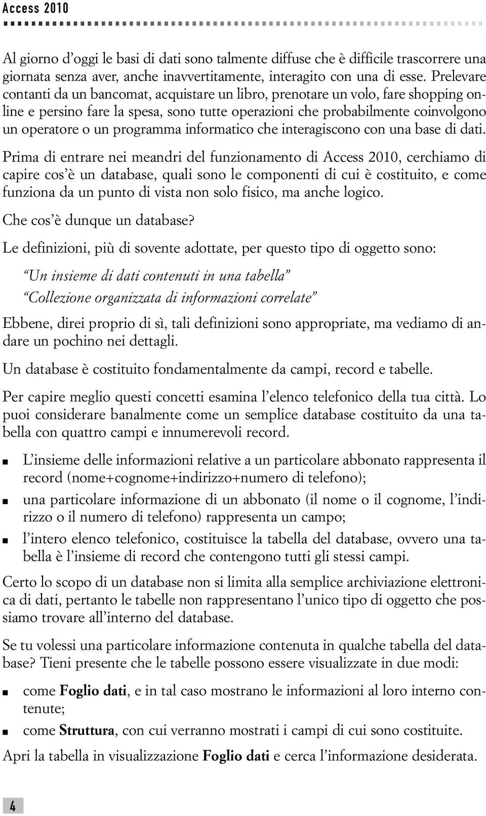 programma informatico che interagiscono con una base di dati.