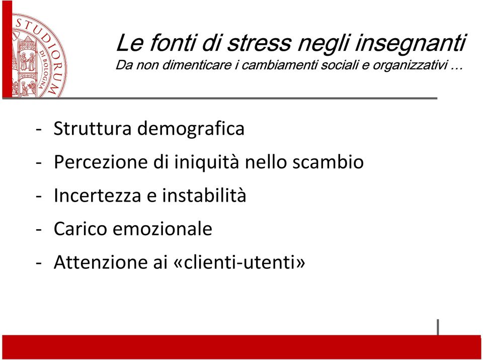 demografica - Percezione di iniquità nello scambio -