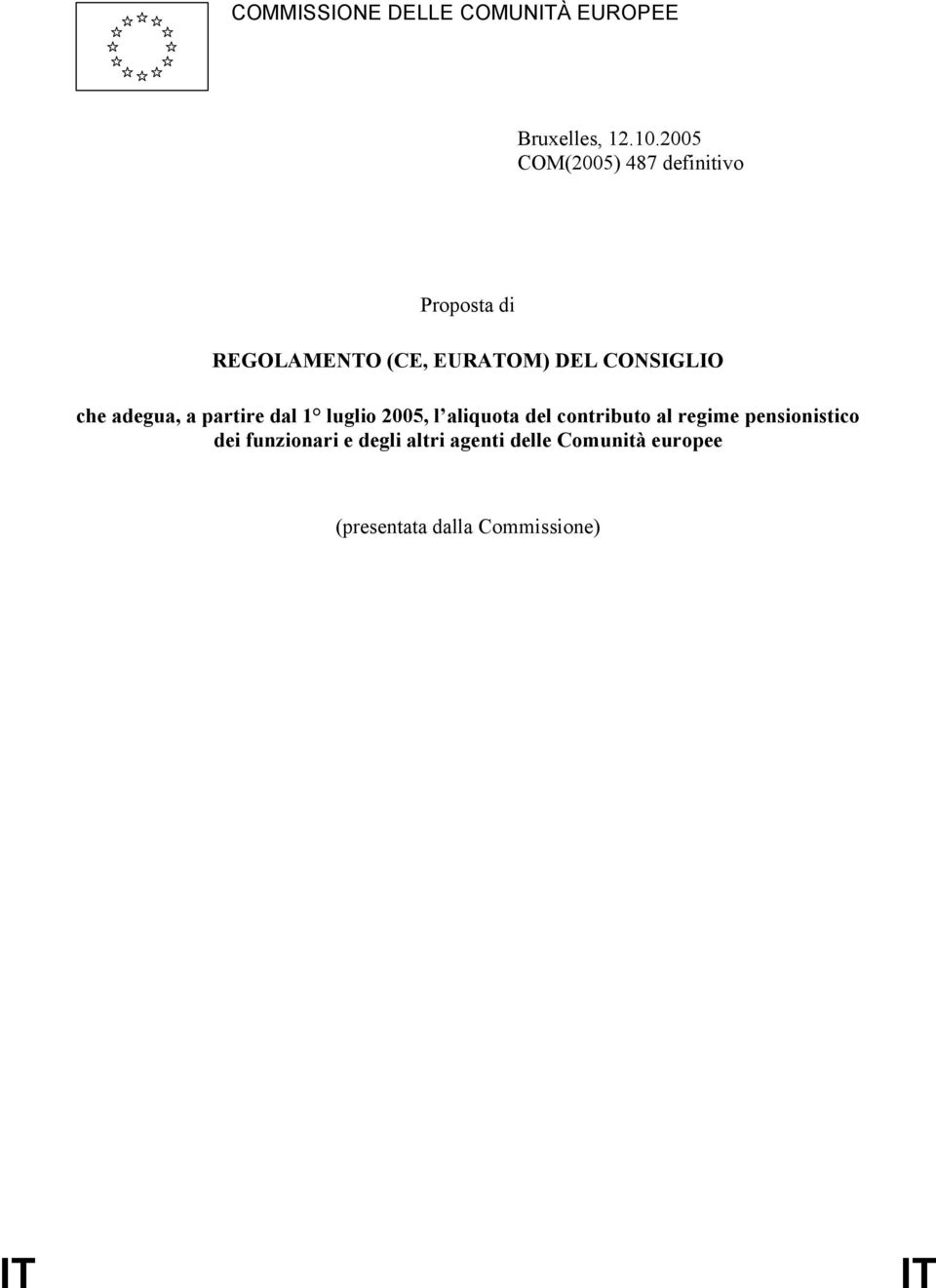 CONSIGLIO che adegua, a partire dal 1 luglio 2005, l aliquota del contributo al