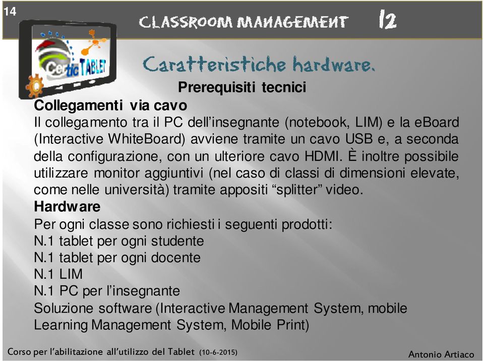 USB e, a seconda della configurazione, con un ulteriore cavo HDMI.