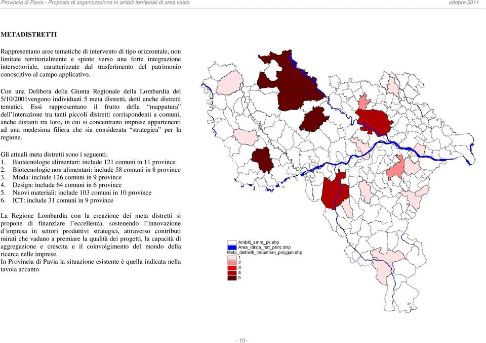 Essi rappresentano il frutto della mappatura dell interazione tra tanti piccoli distretti corrispondenti a comuni, anche distanti tra loro, in cui si concentrano imprese appartenenti ad una medesima