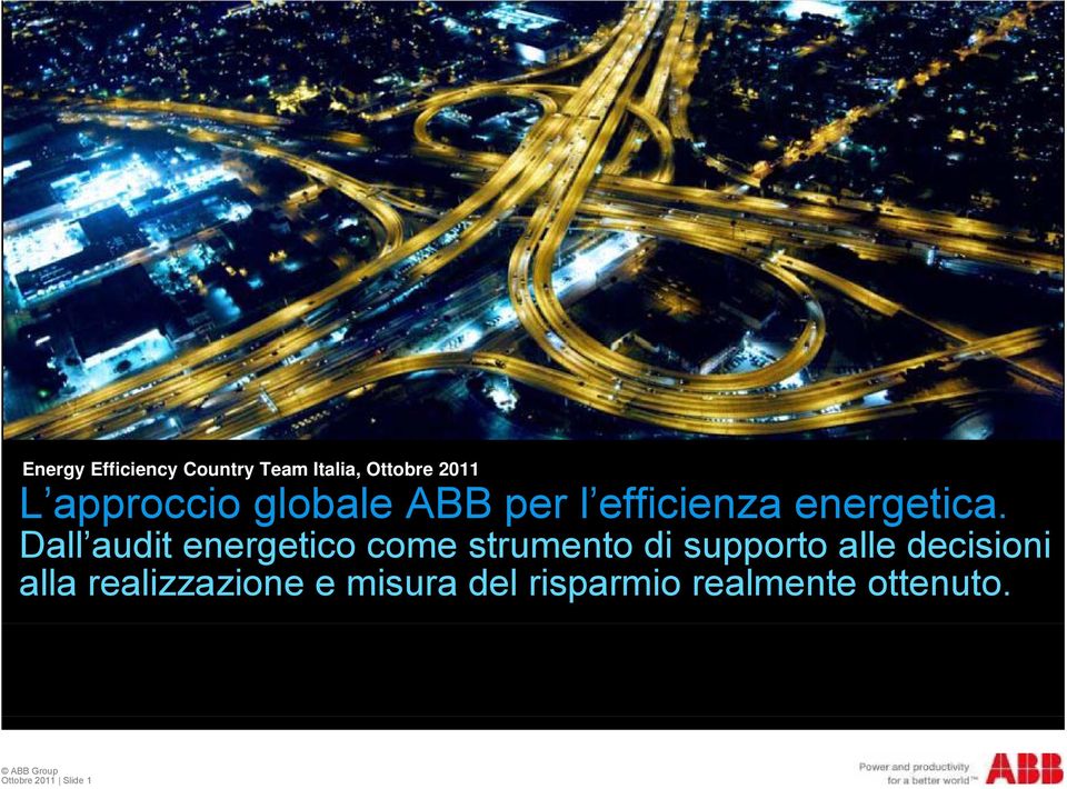 Dall audit energetico come strumento di supporto alle