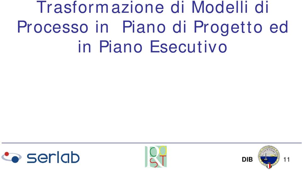 in Piano di Progetto