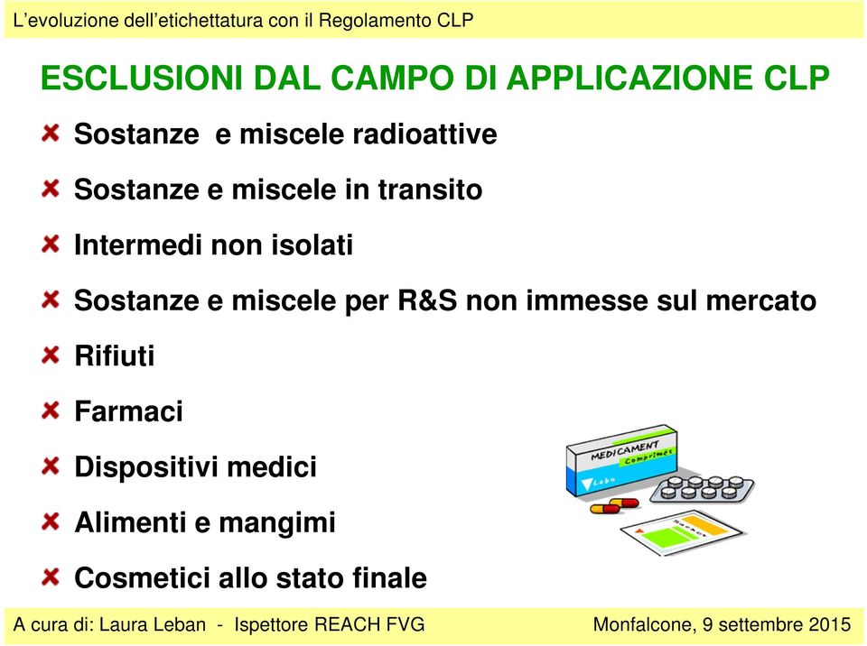 Sostanze e miscele per R&S non immesse sul mercato Rifiuti