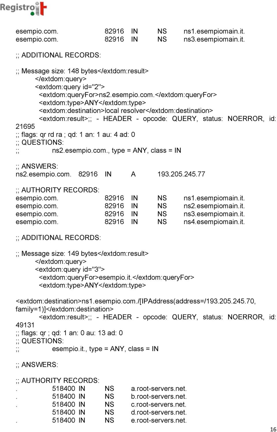 </extdom:queryfor> <extdom:type>any</extdom:type> <extdom:destination>local resolver</extdom:destination> <extdom:result>;; - HEADER - opcode: QUERY, status: NOERROR, id: 21695 ;; flags: qr rd ra ;