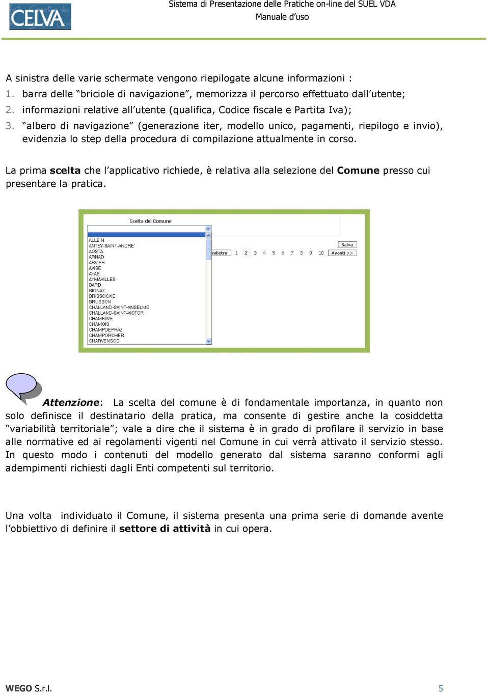 albero di navigazione (generazione iter, modello unico, pagamenti, riepilogo e invio), evidenzia lo step della procedura di compilazione attualmente in corso.