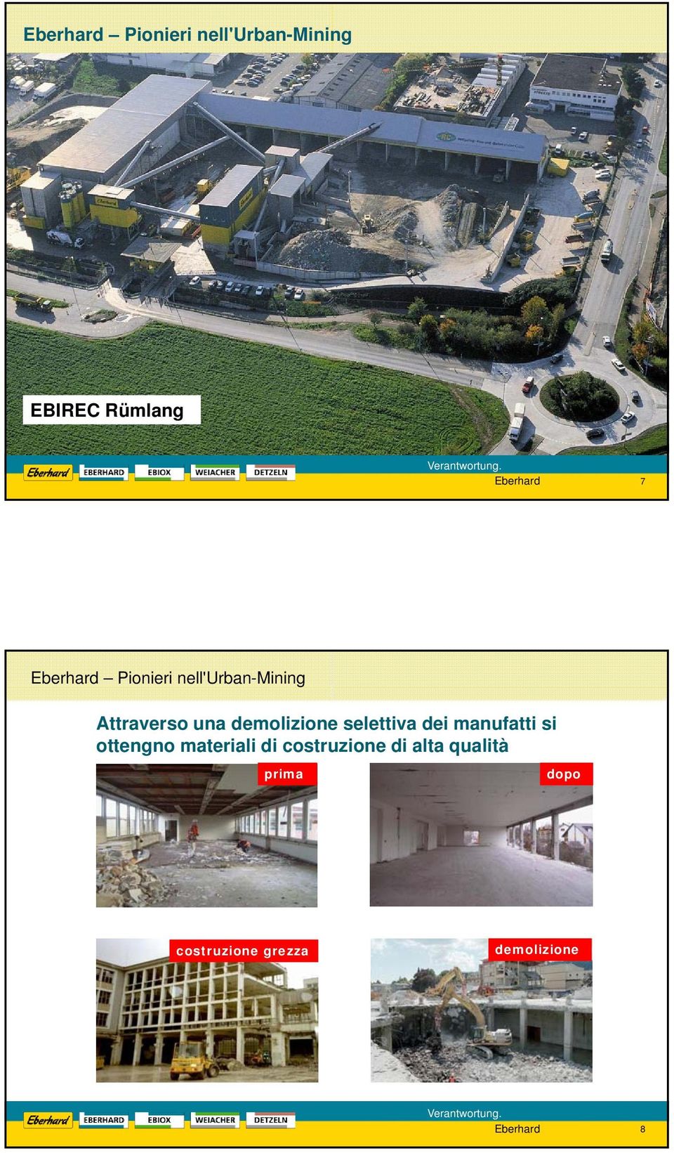 dei manufatti si ottengno materiali di costruzione di