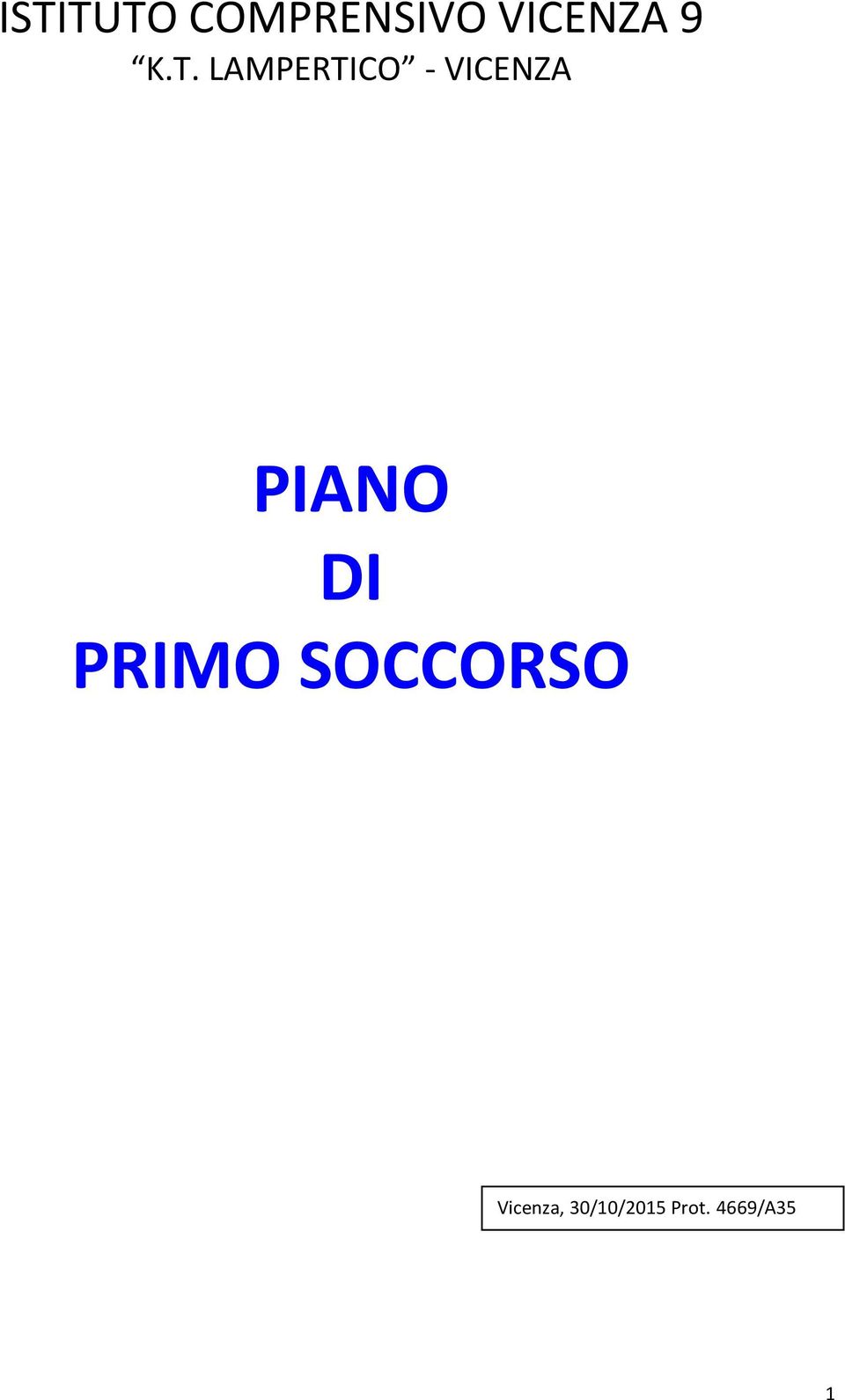 LAMPERTICO - VICENZA PIANO DI