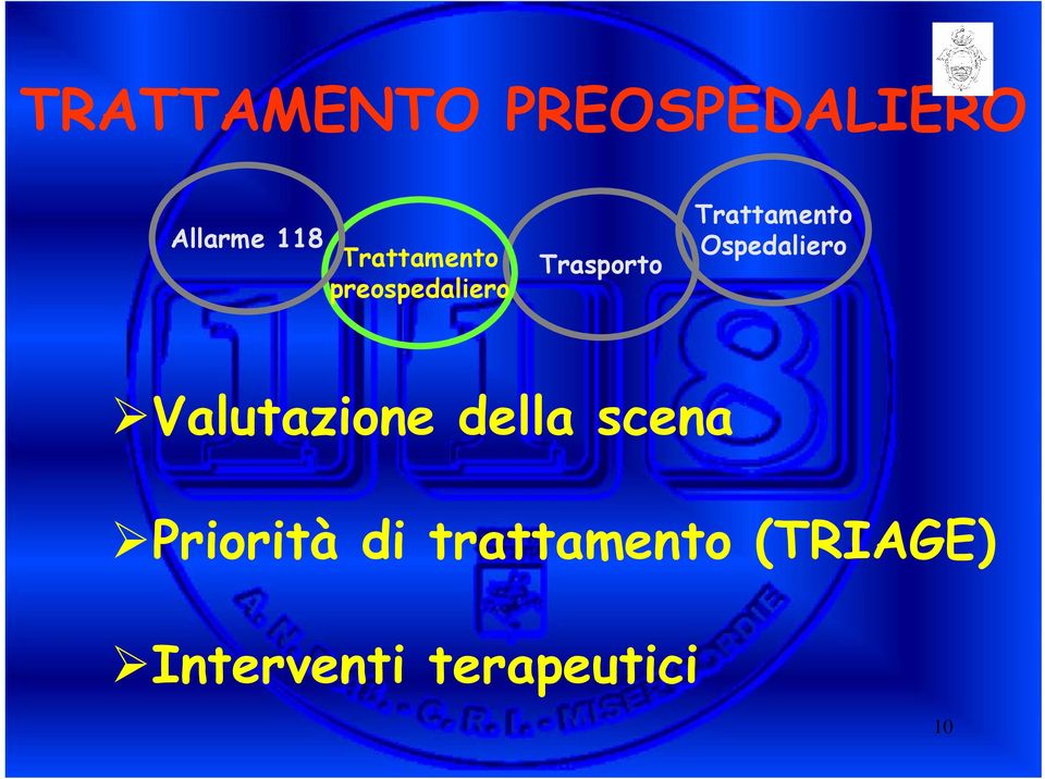 Trattamento Ospedaliero Valutazione della