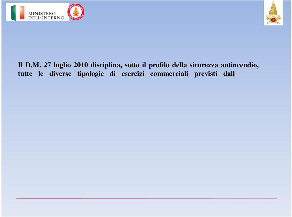 (piccola, media e grande distribuzione, ivi compresi i centri commerciali), mandando in pensione le vecchie circolari degli anni 60 e 70.