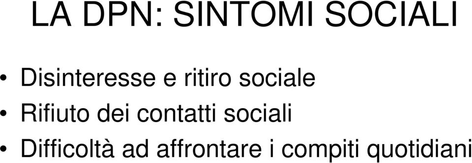 Rifiuto dei contatti sociali