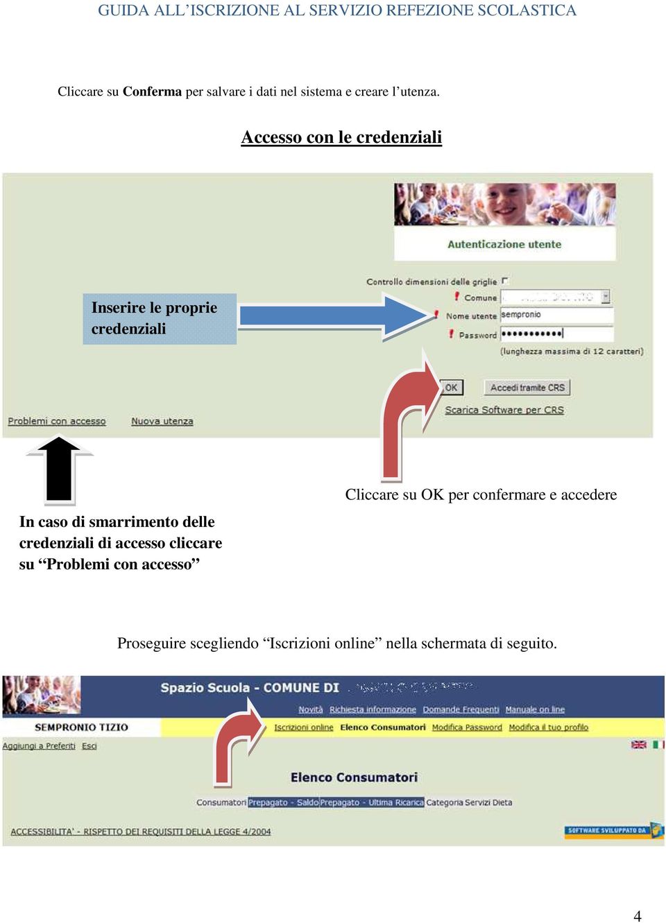 delle credenziali di accesso cliccare su Problemi con accesso Cliccare su OK per