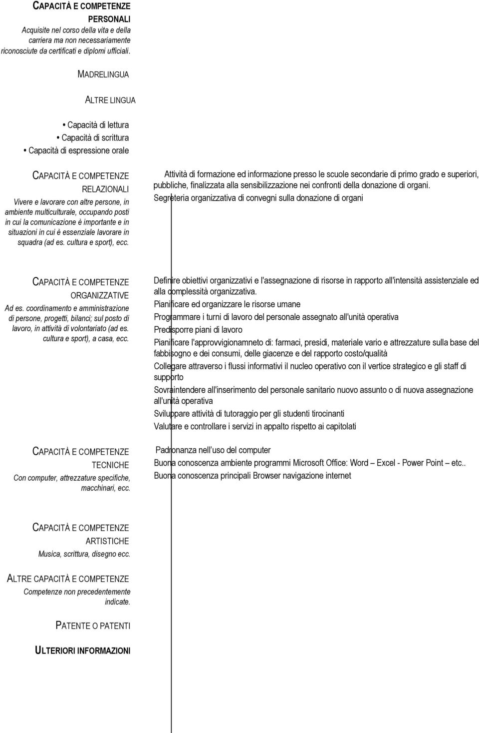 comunicazione è importante e in situazioni in cui è essenziale lavorare in squadra (ad es. cultura e sport), ecc.