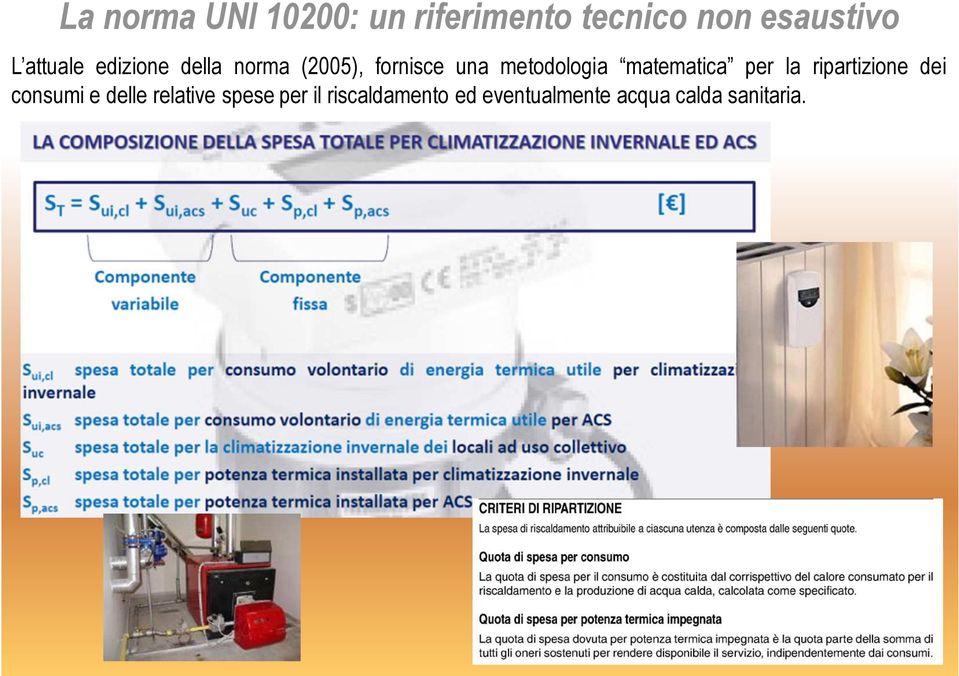 matematica per la ripartizione dei consumi e delle relative