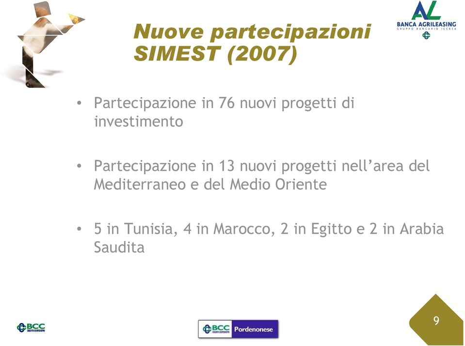 progetti nell area del Mediterraneo e del Medio Oriente 5