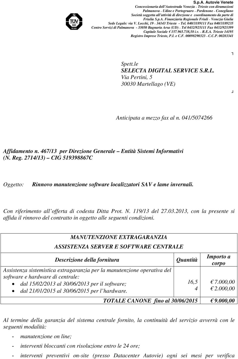 Friulia  Finanziaria Regionale Friuli Venezia Giulia Sede Legale: via V. Locchi, 19 34143 Trieste - Tel.