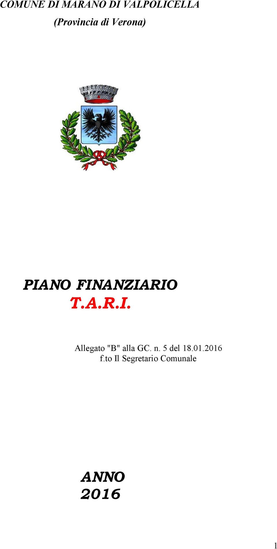 T.A.R.I. Allegato "B" alla GC. n.