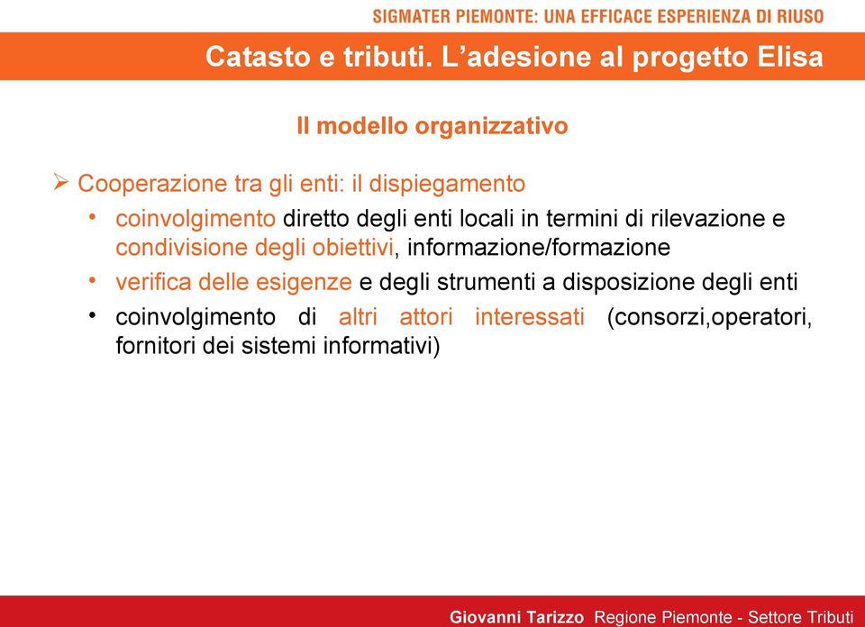 informazione/formazione verifica delle esigenze e degli strumenti a disposizione degli