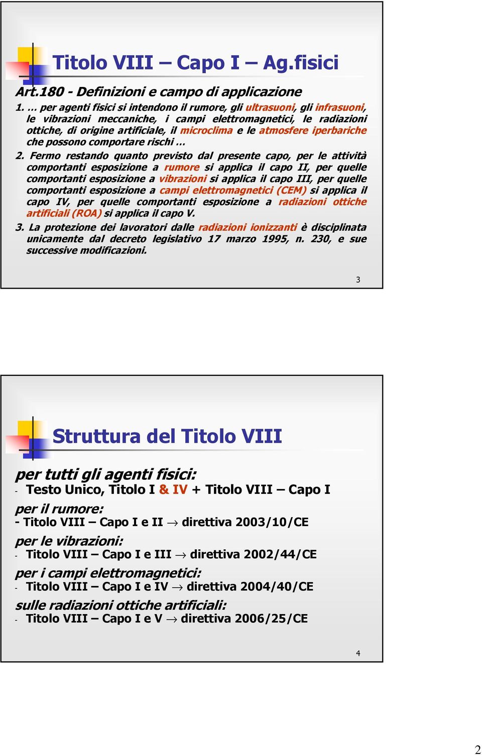 atmosfere iperbariche che possono comportare rischi 2.