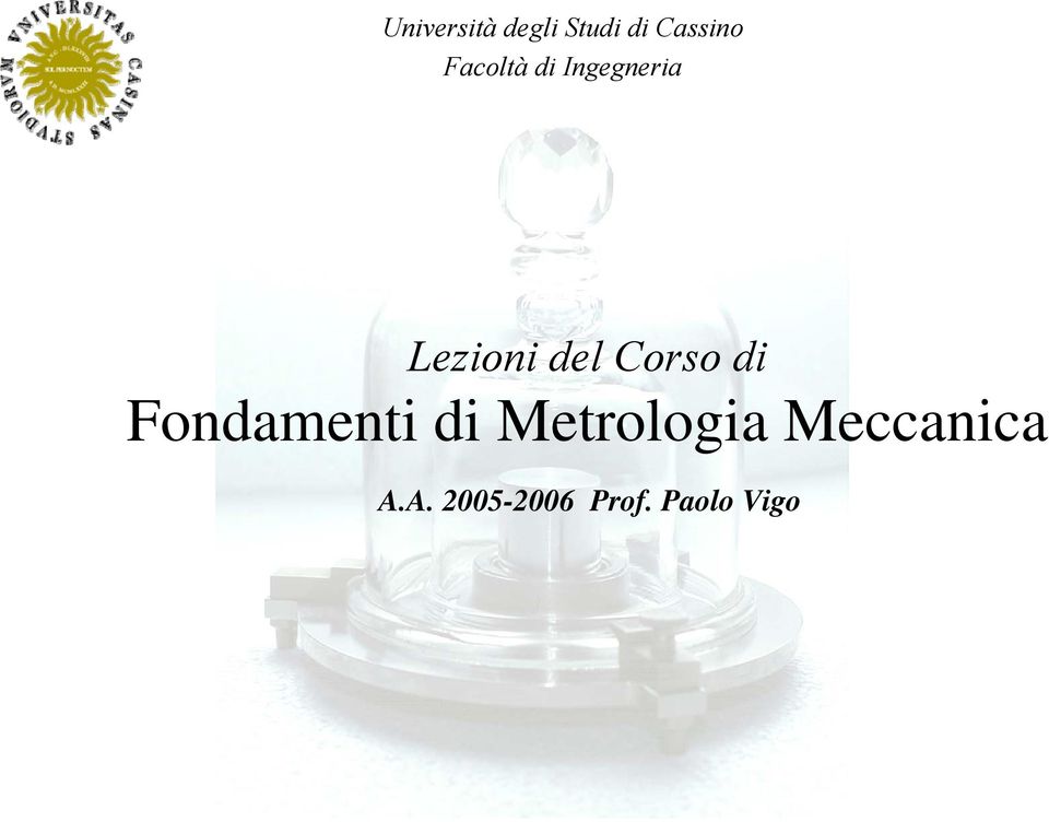 Fondamenti di Metrologia