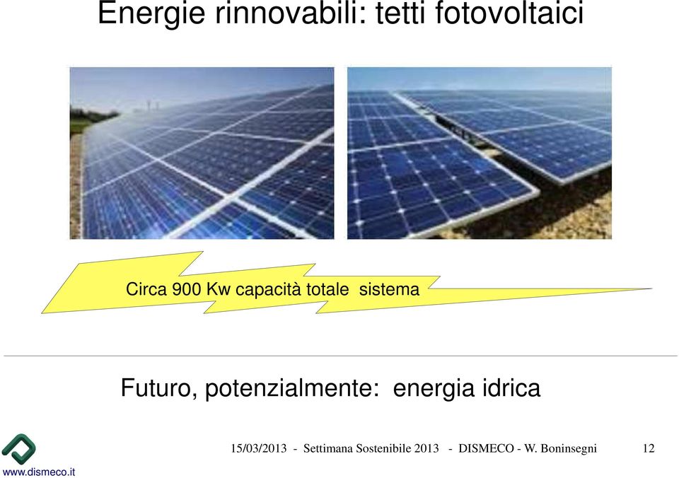 potenzialmente: energia idrica 15/03/2013 -