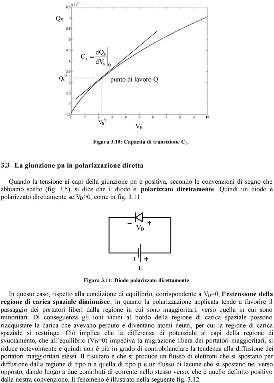 11: iodo polarizzato direttamente n questo caso, rispetto alla condizione di equilibrio, corrispondente a =0, l estensione della regione di carica spaziale diminuisce, in quanto la polarizzazione