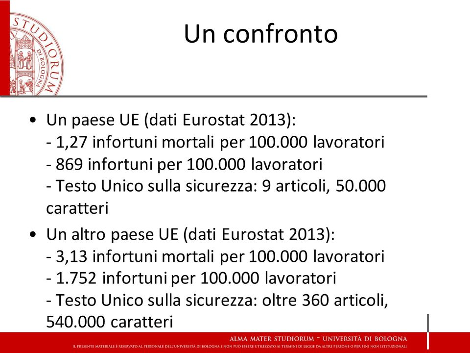 000 lavoratori - Testo Unico sulla sicurezza: 9 articoli, 50.