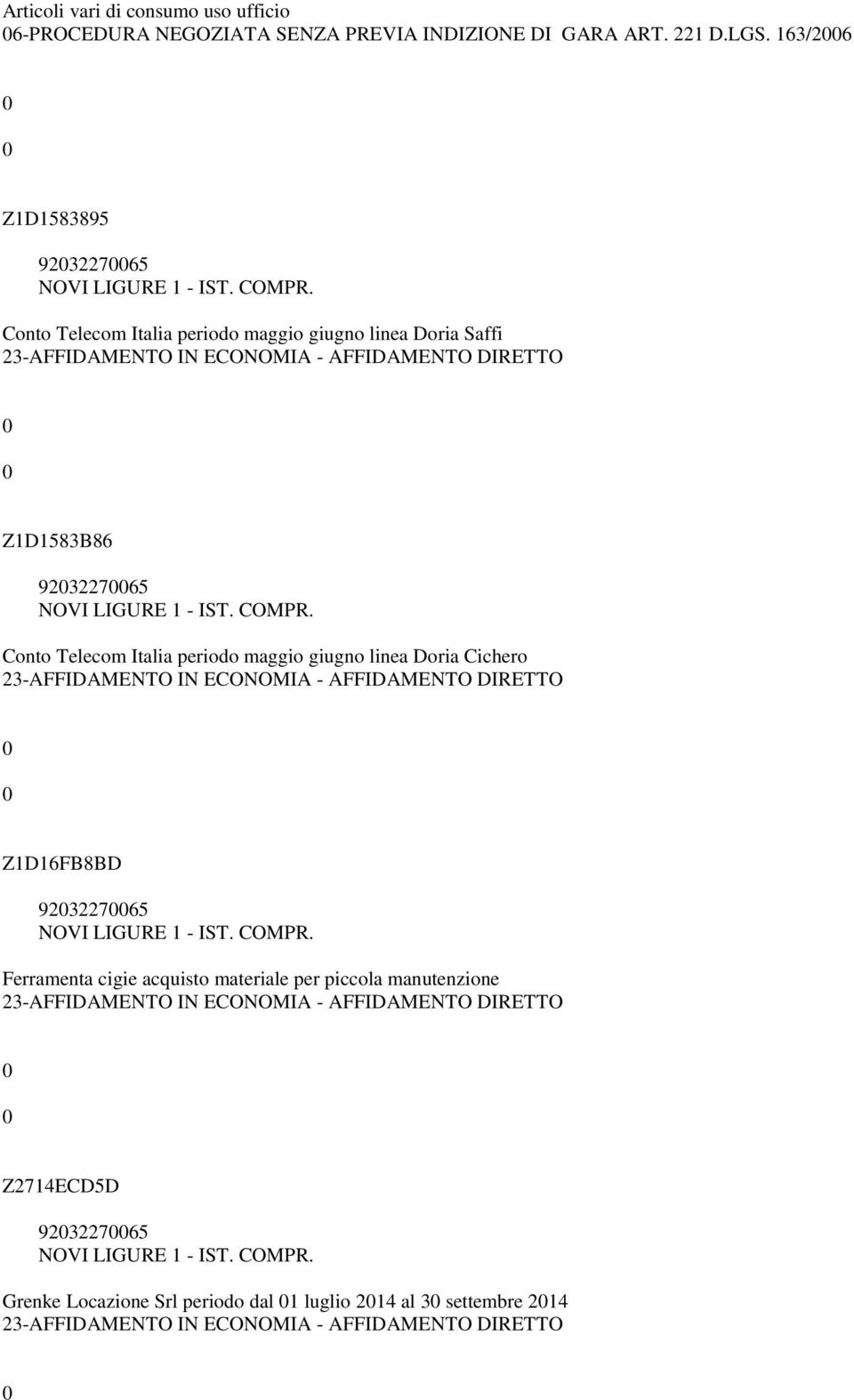 Conto Telecom Italia periodo maggio giugno linea Doria Cichero Z1D16FB8BD 92322765 Ferramenta cigie acquisto