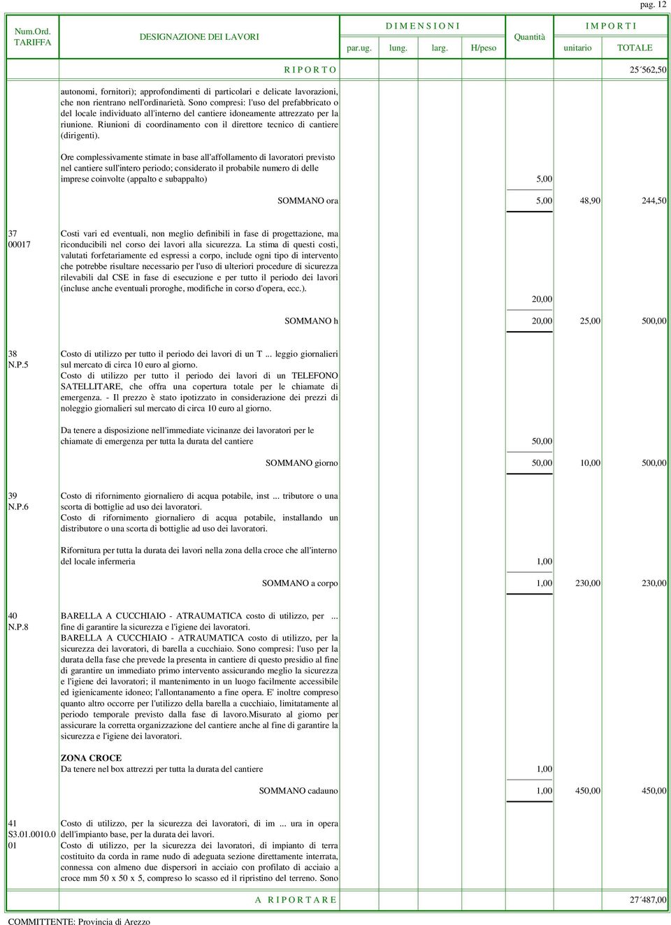 Riunioni di coordinamento con il direttore tecnico di cantiere (dirigenti).