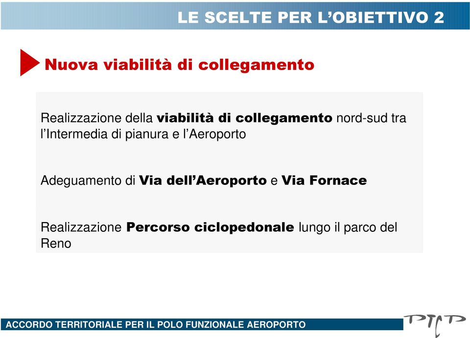 Intermedia di pianura e l Aeroporto Adeguamento di Via dell