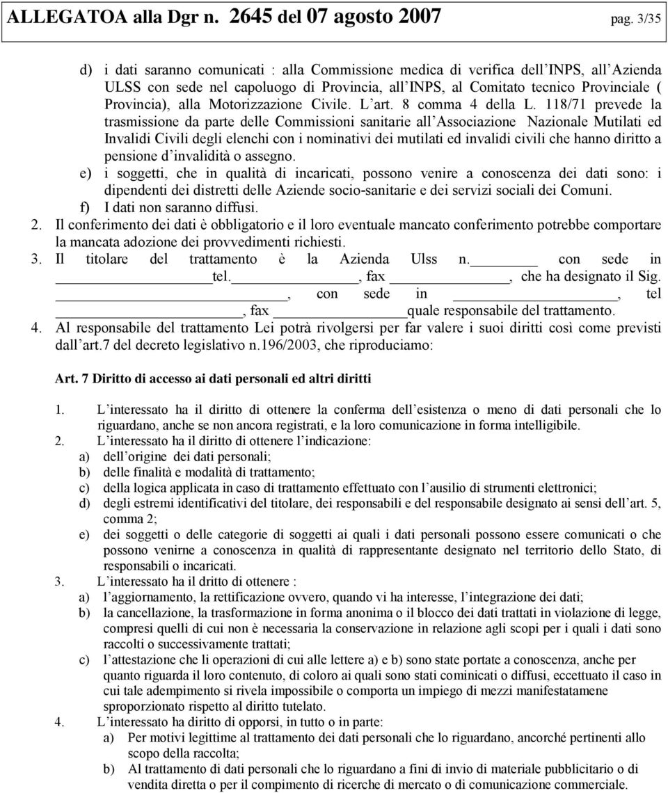 Motorizzazione Civile. L art. 8 comma 4 della L.