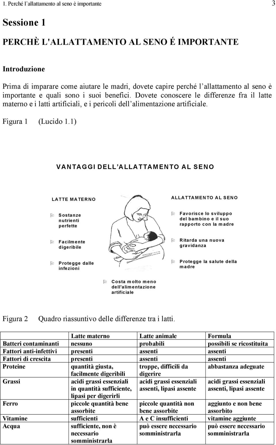 1) VANTAGGI DELL ALLATTAMENTO AL SENO LATTE MATERNO ALLATTAMENTO AL SENO Sostanze nutrienti perfette Favorisce lo sviluppo del bambino e il suo rapporto con la madre Facilmente digeribile.