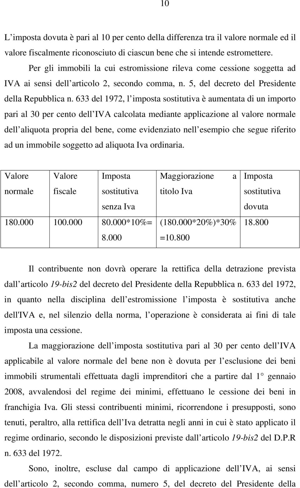 633 del 1972, l imposta sostitutiva è aumentata di un importo pari al 30 per cento dell IVA calcolata mediante applicazione al valore normale dell aliquota propria del bene, come evidenziato nell