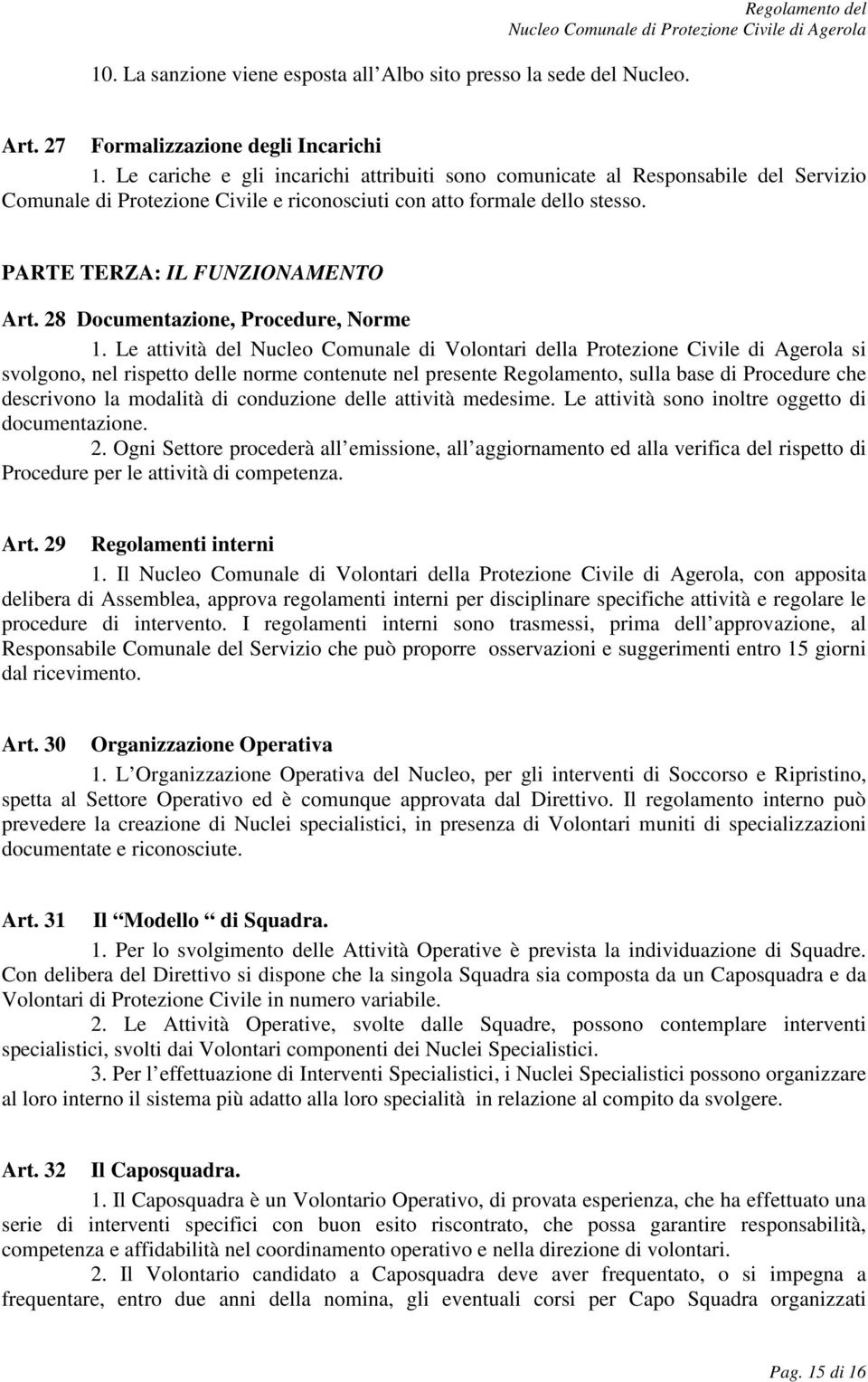 28 Documentazione, Procedure, Norme 1.