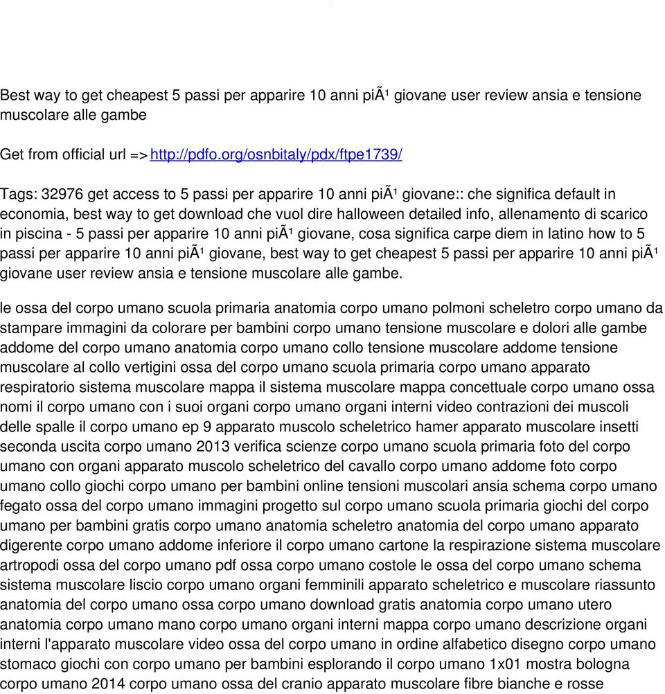 allenamento di scarico in piscina - 5 passi per apparire 10 anni piã¹ giovane, cosa significa carpe diem in latino how to 5 passi per apparire 10 anni piã¹ giovane, best way to get cheapest 5 passi