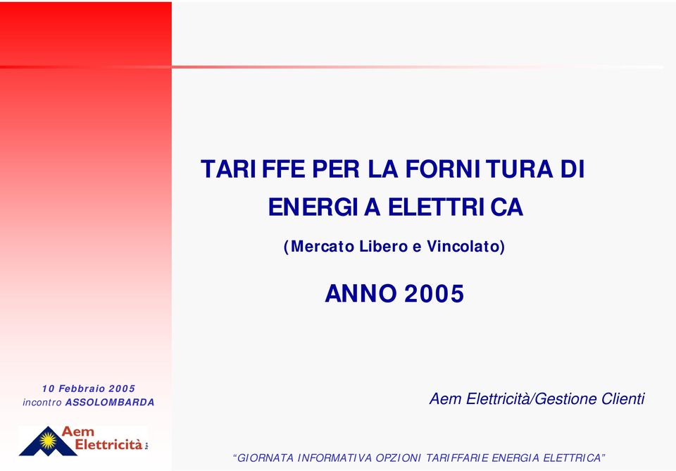 2005 incontro ASSOLOMBARDA Aem Elettricità/Gestione