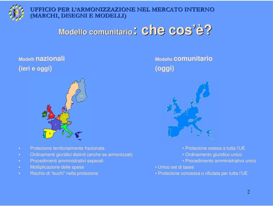 estesa a tutta l UE Ordinamenti giuridici distinti (anche se armonizzati) Ordinamento giuridico unico