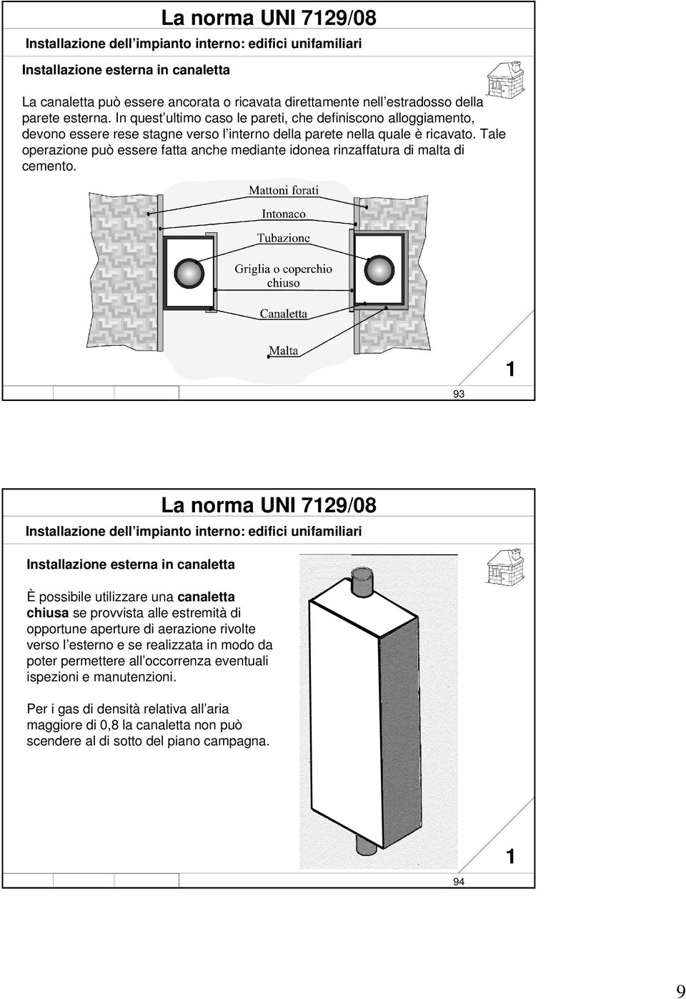 Tale operazione può essere fatta anche mediante idonea rinzaffatura di malta di cemento. www. impiantitalia.