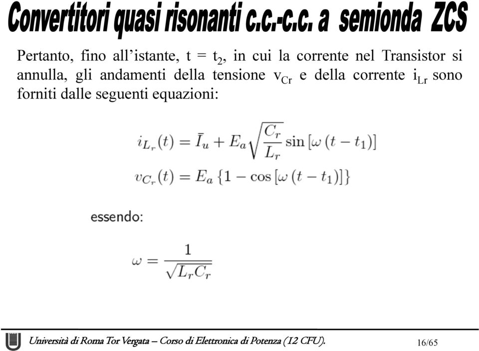 andamenti della tensione v Cr